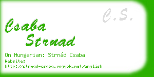 csaba strnad business card